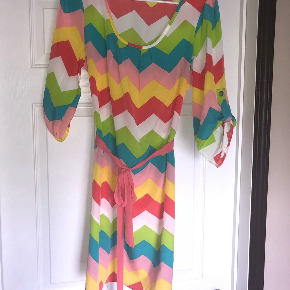 Chevron spring dress